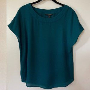 Banana Republic Green Short Sleeve Blouse -  Small